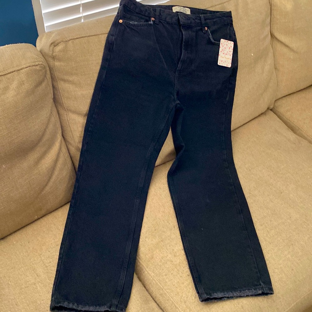 Straight leg black Free People black jeans